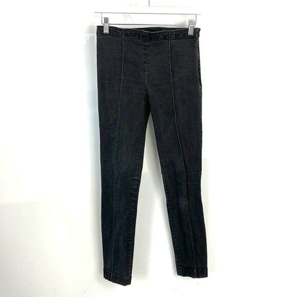 The Row Laviez Black Denim Slim Cropped Pants